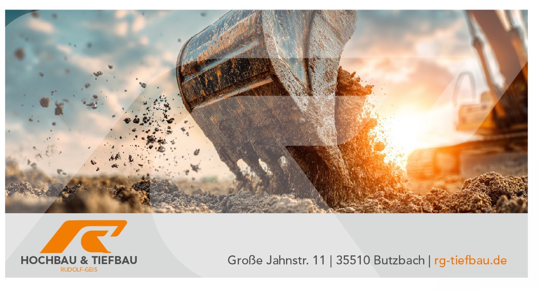 RG Hoch-&Tiefbau GmbH Bagger im Einsatz
