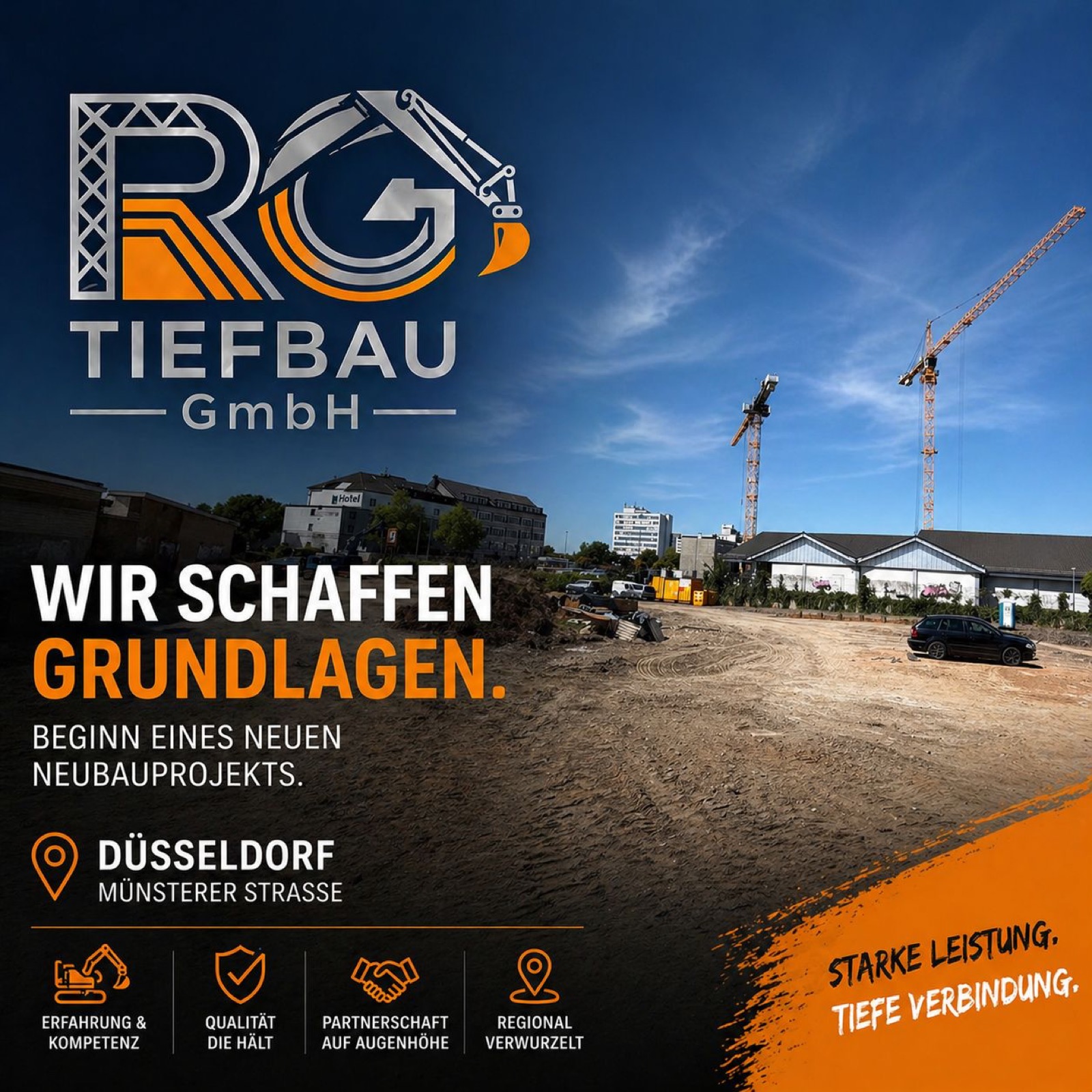 Neubauprojekt Düsseldorf — RG Tiefbau GmbH